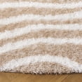 thumbnail image 3 of SAFAVIEH Tahoe Kuzman Abstract Shag Area Rug, Gold/Ivory, 6'7" x 6'7" Round, 3 of 10