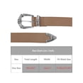 thumbnail image 3 of INSPIRE CHIC Women's Belts Personality Buckle Popular Fashion Versatile Decorative Belt for Dresses Blouse 108x2.8cm/42.5x1.1" Camel, 3 of 6