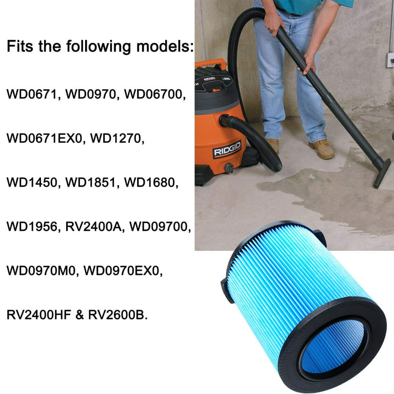 VF5000 Dust Filter For RIGID Shop Vac 3 Layer 6-20 Gallon Wet Dry Vacuum  Filter