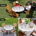 thumbnail image 4 of Purple Spring Floral Round Tablecloth for 36-44 Inch Tables,Fitted Table Cover with Elastic Edge,Summer Botanical Weeping Vintage Waterproof Outdoor Table Cloth Protector for Patio Garden Dinner, 4 of 9