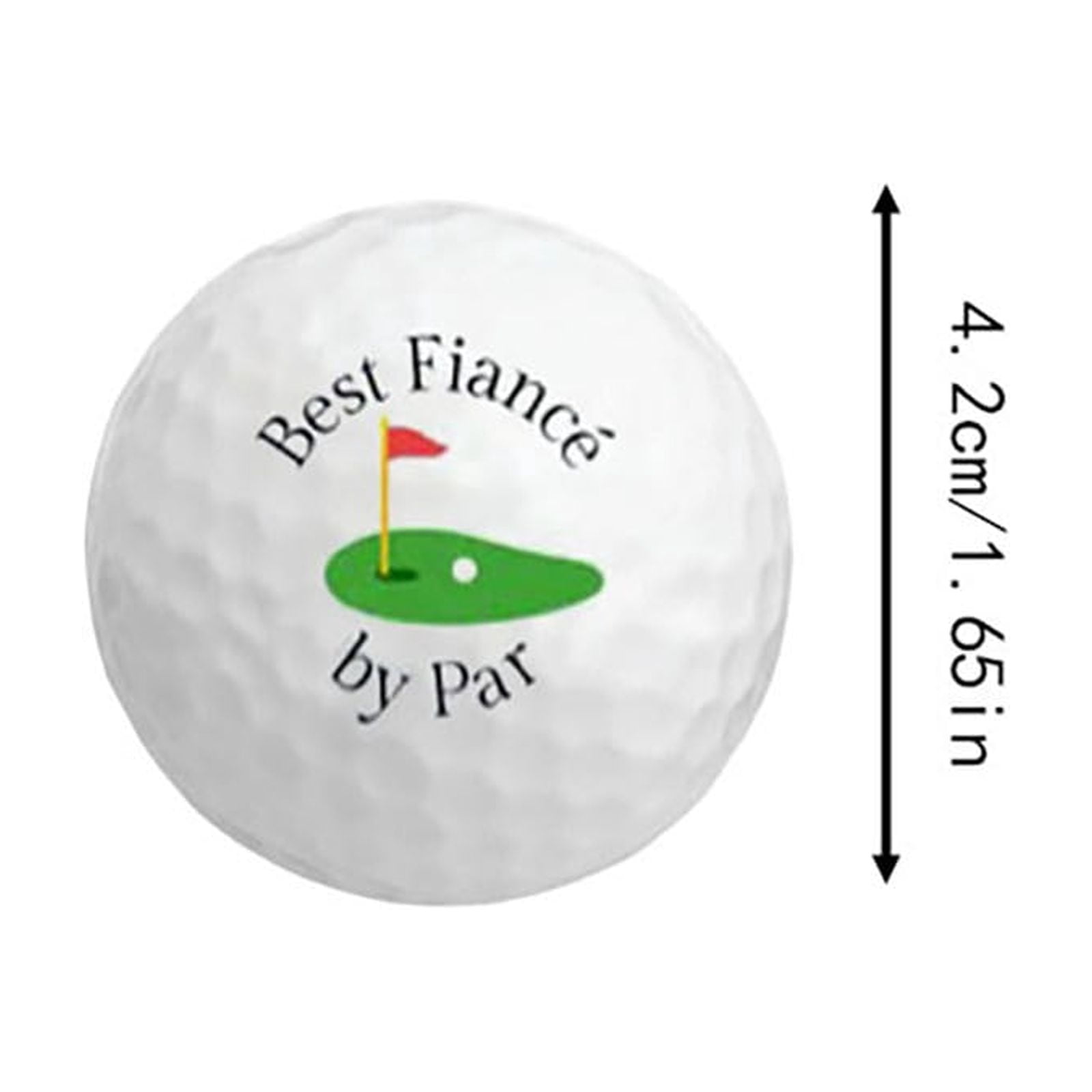 6-Pack "Best Fiancé by Par" Novelty Golf Balls, High Performance Distance & Control Golf Balls for Golfers, Groomsmen Gifts, Wedding Favors