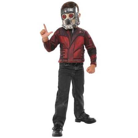Star Lord Boys Child Muscle Chest Shirt Guardians Of The Galaxy Costume Set-Os