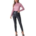thumbnail image 2 of INSPIRAR CHIC Blusa de fiesta de manga larga semi transparente brillante para mujer XL color rosa claro, 2 of 6