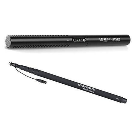Sennheiser Me66 Shotgun Microphone - Sennheiser MKE 600 Shotgun Microphone with Marantz CF11C Carbon Fiber Boompole