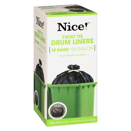 Weight 55 Gallon Steel Drum - Nice! Twist Tie Drum Liners 55 Gallon 18.0 ea (Pack of 4)