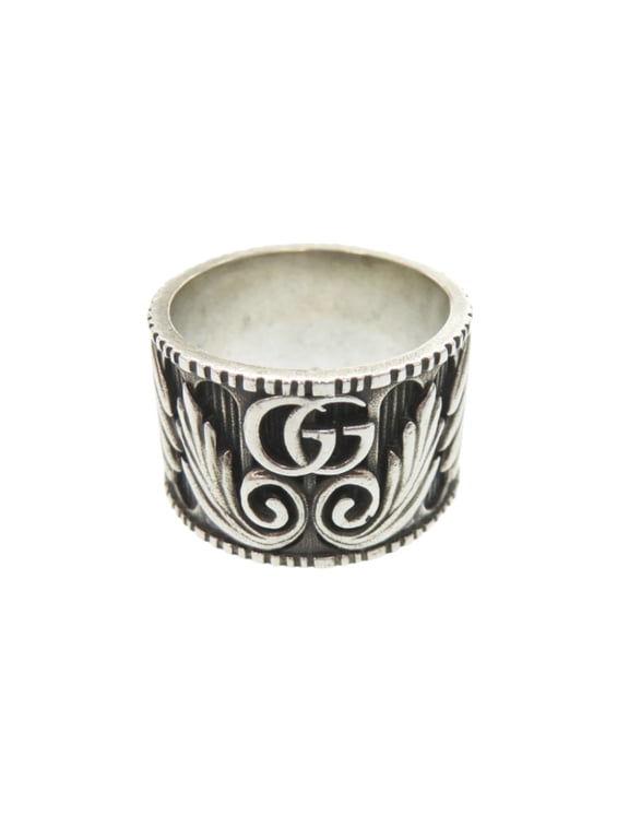Pre-Owned Gucci Double G Leaf Motif 551895-J8400 0811 Sterling Silver 925 1 Ring 0834 GUCCI...
