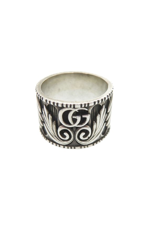 Pre-Owned Gucci Double G Leaf Motif 551895-J8400 0811 Sterling Silver 925 1 Ring 0834 GUCCI...