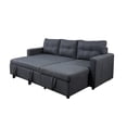 thumbnail image 2 of SH Lighting Asher 86" Reversible Sleeper Wood Sectional with Storage-Steel Gray, 2 of 3