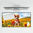 thumbnail image 4 of Vintage Toy Fox Terrier Says Hello Mother's Day Summer Sunflower Field Desk Mat Full Keyboard Mouse Pad Dog Lover Large Mousepad - 12005, 4 of 5