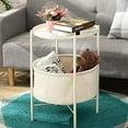 thumbnail image 4 of Coffee Round Table, Metal Nightstand, Sofa Side Table, Bedside End, 4 of 8