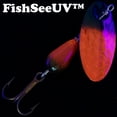 thumbnail image 2 of Panther Martin PMHMUV_2_HSLB FishSeeUV Hammered Ultraviolet Spinning Fishing Lure - Hammered Salmon/Black - 2 (1/16 Oz), 2 of 4