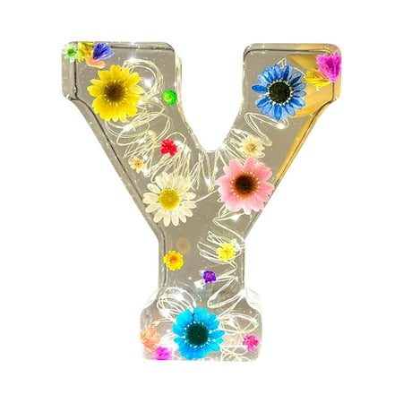 

Night Lights Clearance! Yoaney Dried Flower Letters Night Light Floral Resin Night Light Pressed Flower Resin Letters with Led Light for Mother Wife Birthday Gift for Her Mother s Day Gifts
