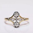 thumbnail image 4 of Lakshya Jewel LLC Art Deco Vintage Round Cut CZ 14K Yellow White Gold Finish Engagement Ring, 4 of 5