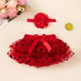 thumbnail image 5 of DHFJKG Baby Girl Clothes Infant Tutu Skirts With Built In Briefs Polka Dot Mesh Layered Mini Skirts And Headbands 2 Piece Set Stylish Skirt, 5 of 7