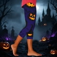 thumbnail image 5 of Stamzod Womens Halloween Capri Leggings High Waisted Silm Fitted Capri Yoga Pants Plus Size Capris for Women, 5 of 8
