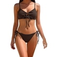 thumbnail image 2 of Trajes de baño para mujer, casuales y de moda, de color sólido, sin mangas, con abertura, para mujer, trajes de baño para mujer, trajes de baño para mujer, trajes de baño de moda playera para mujer, 2 of 8