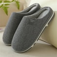 thumbnail image 6 of ZZwxWA Thick Slippers Thickness Autumn and Winter Men Cotton Slippers Warm Soft-Soled House Shoes Indoor Cotton Slippers Soft Quiet Non Slip Indoor Slippers for Home Bedroom Guest Walk up to 65% Off, 6 of 6