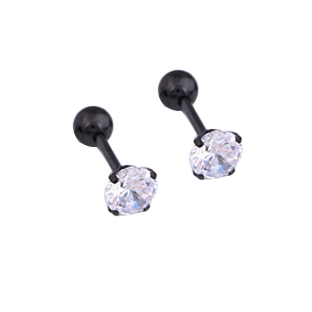 Pendientes de circonio Sonducket para hombre y mujer 6mm 1 Uds