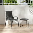 thumbnail image 3 of Outsunny 3-Piece Patio Bistro Set with Stackable Chairs and Square Table, 3 of 10