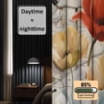 thumbnail image 3 of Retro Floral Blackout Curtains for Bedroom/Living Room, Pinch Pleated Black Out Curtains, Red Yellow Tulips Barm Doors Farmhouse Wooden Room Darkening Window Drapes with Hooks 2 Panels, 39"x70", 3 of 8