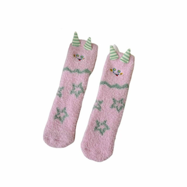 Womens Winter Socks, Mid Tube Socks with Fleece for Warmth and Cold Protection
