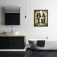 thumbnail image 2 of Vintage Bath Flower Blooms Botanical & Floral Graphic Art Jet Black Framed Art Print Wall Art, 2 of 6