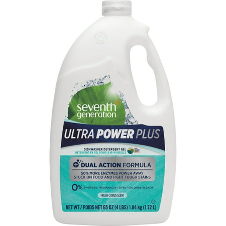 Seventh Generation Ultra Power Plus Dishwasher Detergent Gel Fresh Citrus, 65