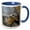 Blue/White, variant on 3drose, Giant Tortoises and Shells, Galapagos, Ecuador - Sa07 Bba0017 - Bill Bachmann, 11oz Two-tone Black Mug
