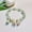 Green, variant on Elegant Bell Flower Bead Crystal Elastic Bracelet Adjustable Women Jewelry Gift-Blue