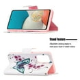 thumbnail image 2 of Galaxy A32 5G Case Cute Embossed Pattern Premium Leather Wallet Cover Flip Stand Credit Card Slots Pocket Holder Magnetic Closure Folio Case for Samsung Galaxy A32 5G, Peach Blossom Butterfly, 2 of 8