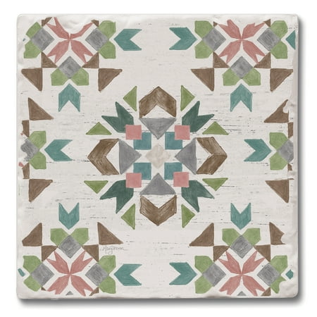 

CounterArt Cotton Bouquet Square Absorbent Stone Coaster Set 4 Pack Made in the USA