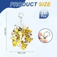 thumbnail image 2 of Uxcell 20 Pcs Cheer Pom Pom Keychain, Cheerleading Gift Charm Plastic Keyring Bulk for Cheerleaders Team Women Sports Events Cheer Accessory Supplies, Gold Tone/Silver Tone, 2 of 6