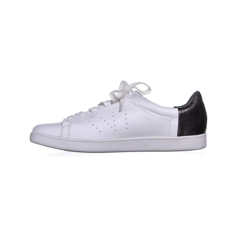 Womens VINCE Varin Lace Up Fashion Sneakers Optic White Gunmetal