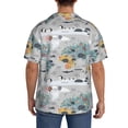 thumbnail image 3 of Kdxio Men'S Hawaiian Shirt For Men Short Sleeve Shirt The World Map With Cartoon Animals Summer Casual Holiday Beach Button Down T-Shirts, 3 of 5