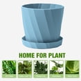 thumbnail image 5 of Maceta de plástico para interiores y exteriores, bandejas y orificios de drenaje para plantas., 5 of 5