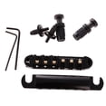 thumbnail image 1 of Locking Roller Saddle Bridge TOM Set For LP Guitar - Black, as, 1 of 7