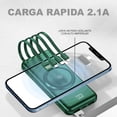 thumbnail image 3 of Power Bank Pila Batería Recargable Kimhi Cargador Inalambrico 20,000mah Carga Rapida Portatil Color Verde Con 4 Cables Y 2 Puertos Usb Cargador Para Celular Tablet Banco De Energia Pantalla Led, 3 of 6