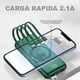 thumbnail image 3 of Power Bank Pila Batería Recargable Kimhi Cargador Inalambrico 20,000mah Carga Rapida Portatil Color Verde Con 4 Cables Y 2 Puertos Usb Cargador Para Celular Tablet Banco De Energia Pantalla Led, 3 of 6