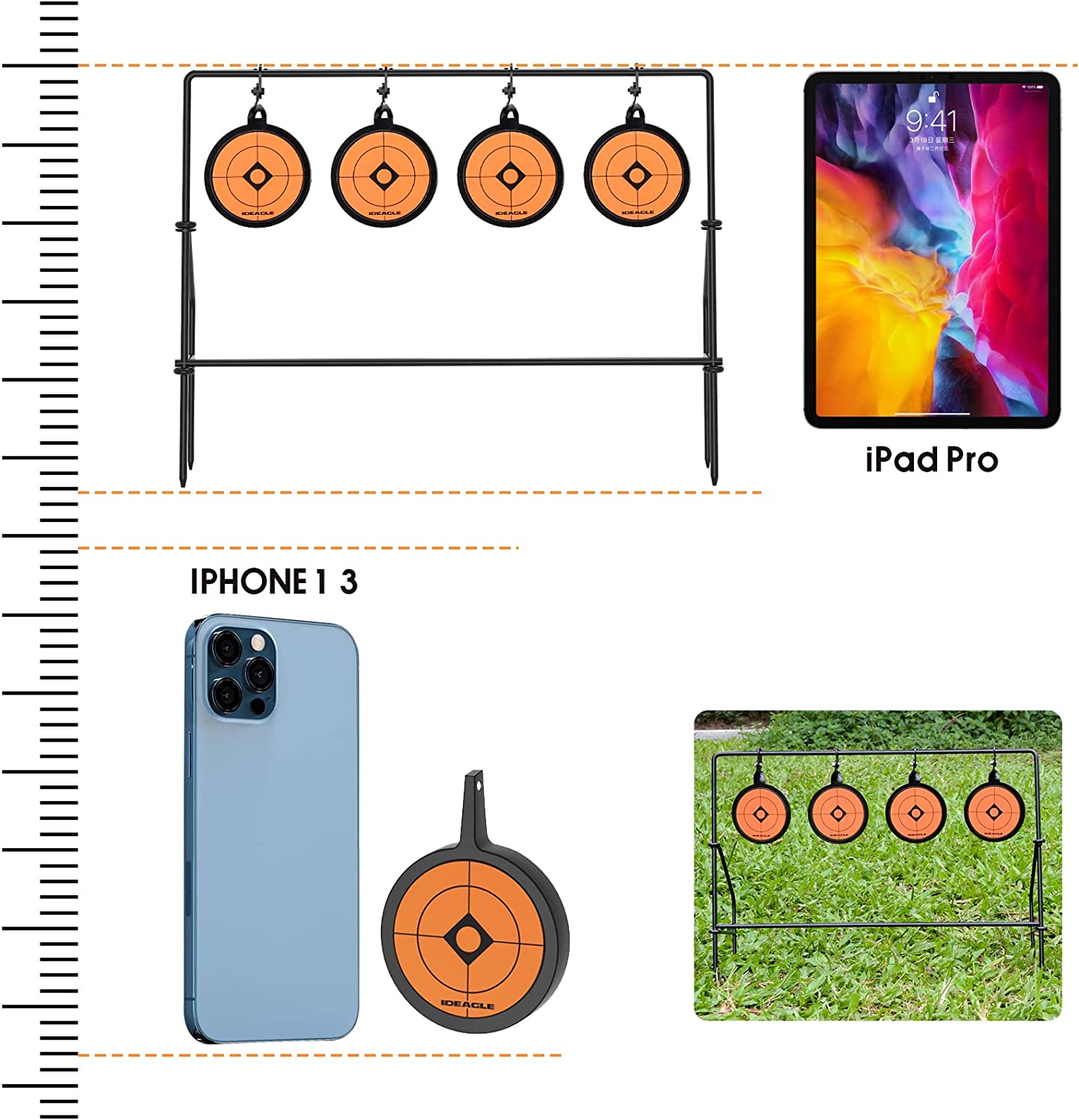 BB Gun Targets Heavy Metal Spinning Pellet Shooting Target for .177 .20 Caliber