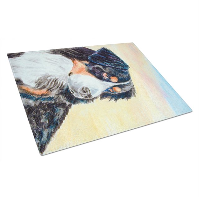 Tabla de cortar de vidrio grande multicolor Caroline's Treasures 7131LCB Bernese Mountain Dog