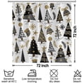 thumbnail image 6 of Christmas Decor Shower Curtain for Bathroom 72x72inches Christmas Trees Shower Curtain Set with Hooks Black Gold Grey X-mas Trees Waterproof Fabric Shower Curtains, 6 of 6