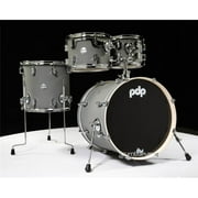 Pacific Drums & Percussion PDCM20FNSP 20 in. Concept Maple Drum Set, Satin Pewter & Chrome Hardware - 4 Piece