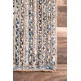 thumbnail image 4 of Aizza Trends Hand Made Hand Braided Natural Jute and Denim Floor Runner Rug | Floor Rug | Table Runner Rug, 4 of 5