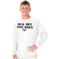 thumbnail image 4 of Real Men Love Jesus Christian Men's Long Sleeve Tee T Shirt Brisco Brands S, 4 of 6