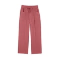 thumbnail image 5 of cocolona Womens Summer Casual Loose Linen Pants Elastic Waist Straight Wide Leg Beach Vacation Pants with Pockets, 5 of 5
