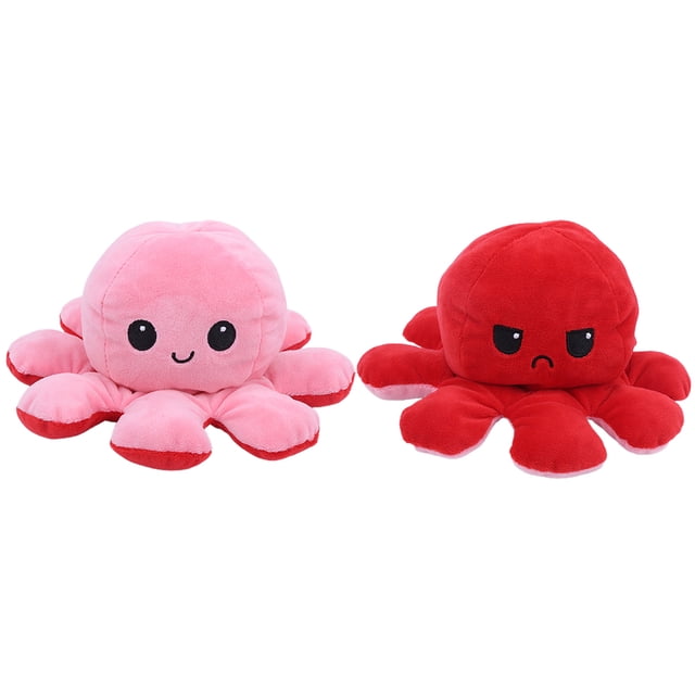 Pulpo de peluche, muñeco de peluche de pulpo reversible de doble cara, muñeco de peluche de pulpo, artesanía excepcional