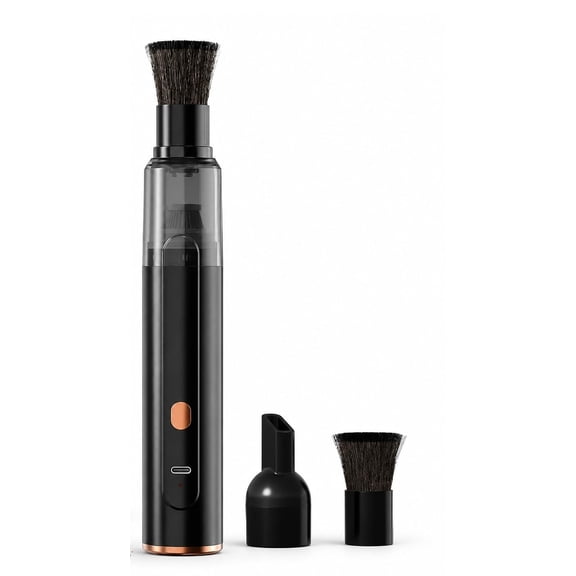 Rechargeable Mini Vacuum for Coffee Grinders, 2 Suction Modes, Brush and Nozzle, Black or White