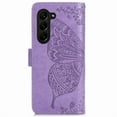 thumbnail image 3 of ELEHOLD Flip Wallet Case for Samsung Galaxy Z Fold 5 2023, Stylish Butterfly Pattern Leather Card Slots Magnetic Closure Kickstand Folio Leather Purse Phone Case Anti-Scratch Protection,Light Purple, 3 of 16