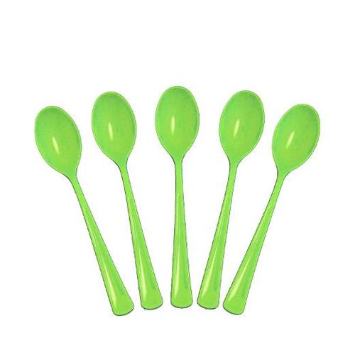 Heavy Duty Lime Green Plastic Spoons 50 Ct.
