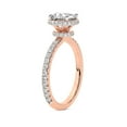 thumbnail image 2 of IGI Certified 2 Carat Princess Shape Lab Grown Diamond Engagement Ring | 14K Rose Gold | Cleopatra Halo Diamond Ring | FG-VS1-VS2 Quality Friendly Diamonds, 2 of 6